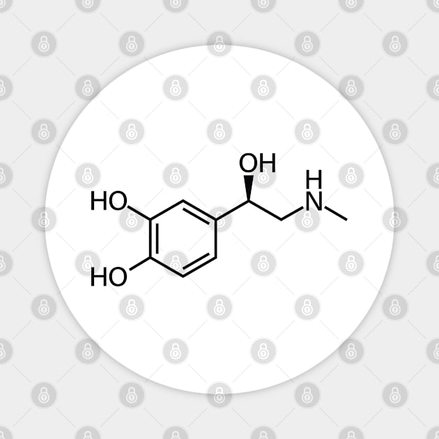 Adrenaline Epinephrine Chemistry Molecule Structure Magnet by ScienceCorner